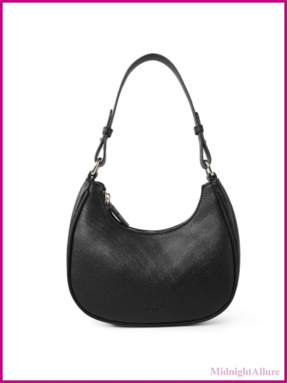 PU Leather Mini Hobo Shoulder Bag Small Crescent Purse for Women